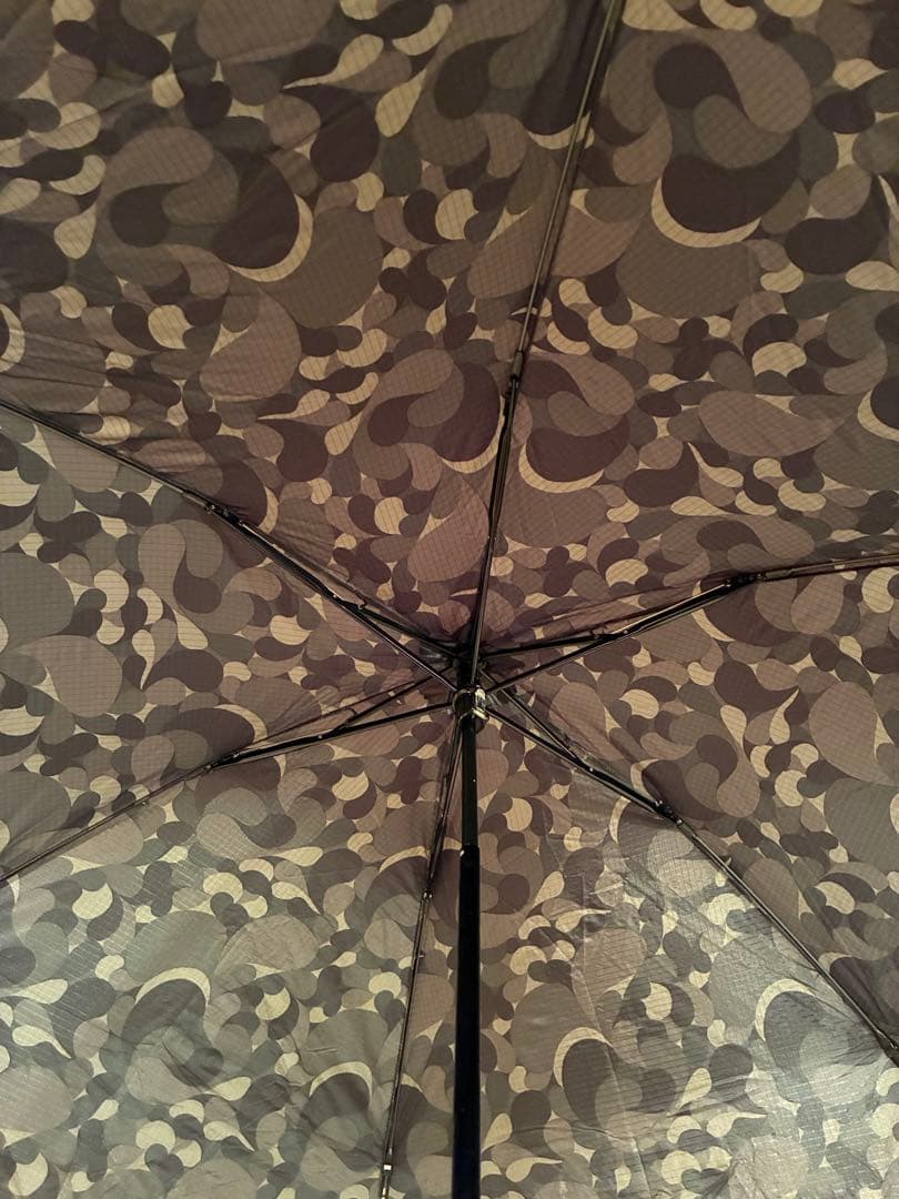 【値下げ】BonBonStore バンブーバングル折りたたみ傘ブラックフラワー