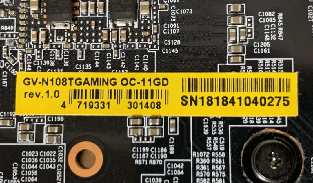 GTX1080Ti G1 GAMING OC 11GB 美品