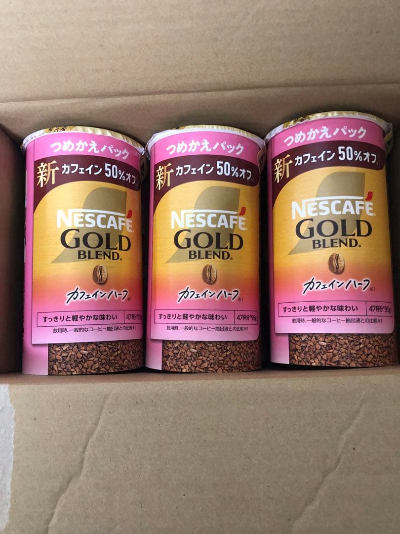 ネスカフェゴールドブレンド カフェインハーフ エコ&システムパック95g 12本