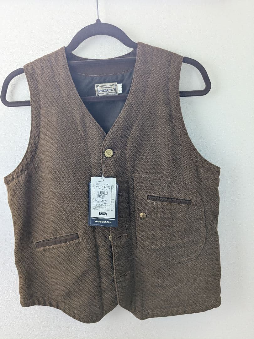 PHERROW'S ブラウンベスト サイズ38