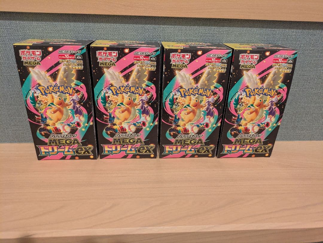 新品未開封　ポケモンカードゲーム MEGAドリームEX 4box