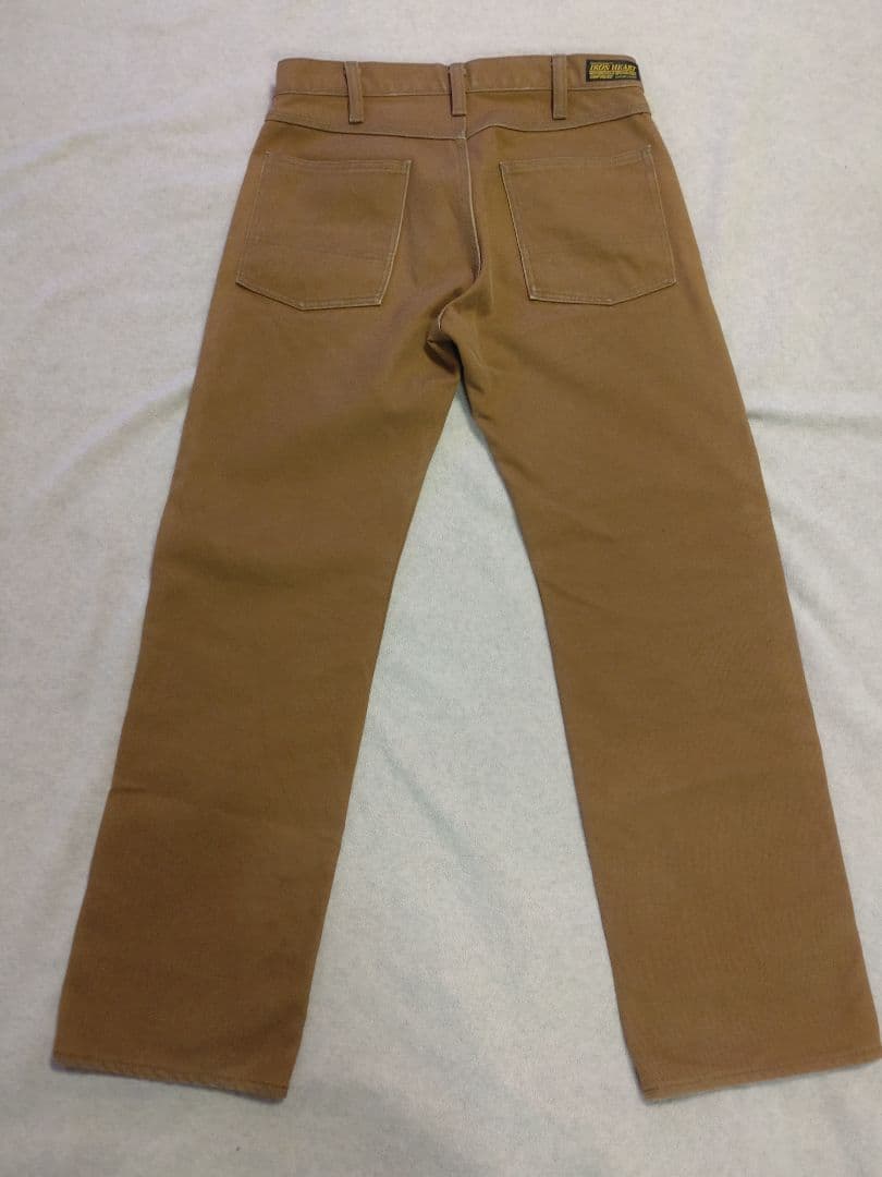 IRON HEART ヘビーダック地ダブルニーロガージーンズ