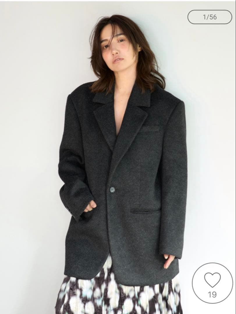 ミースロエ　miesrohe シャギーシングルジャケット