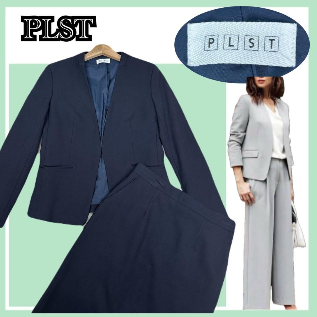 ✨美品✨PLST ウォームリザーブ ノーカラージャケットS スカートM スーツ