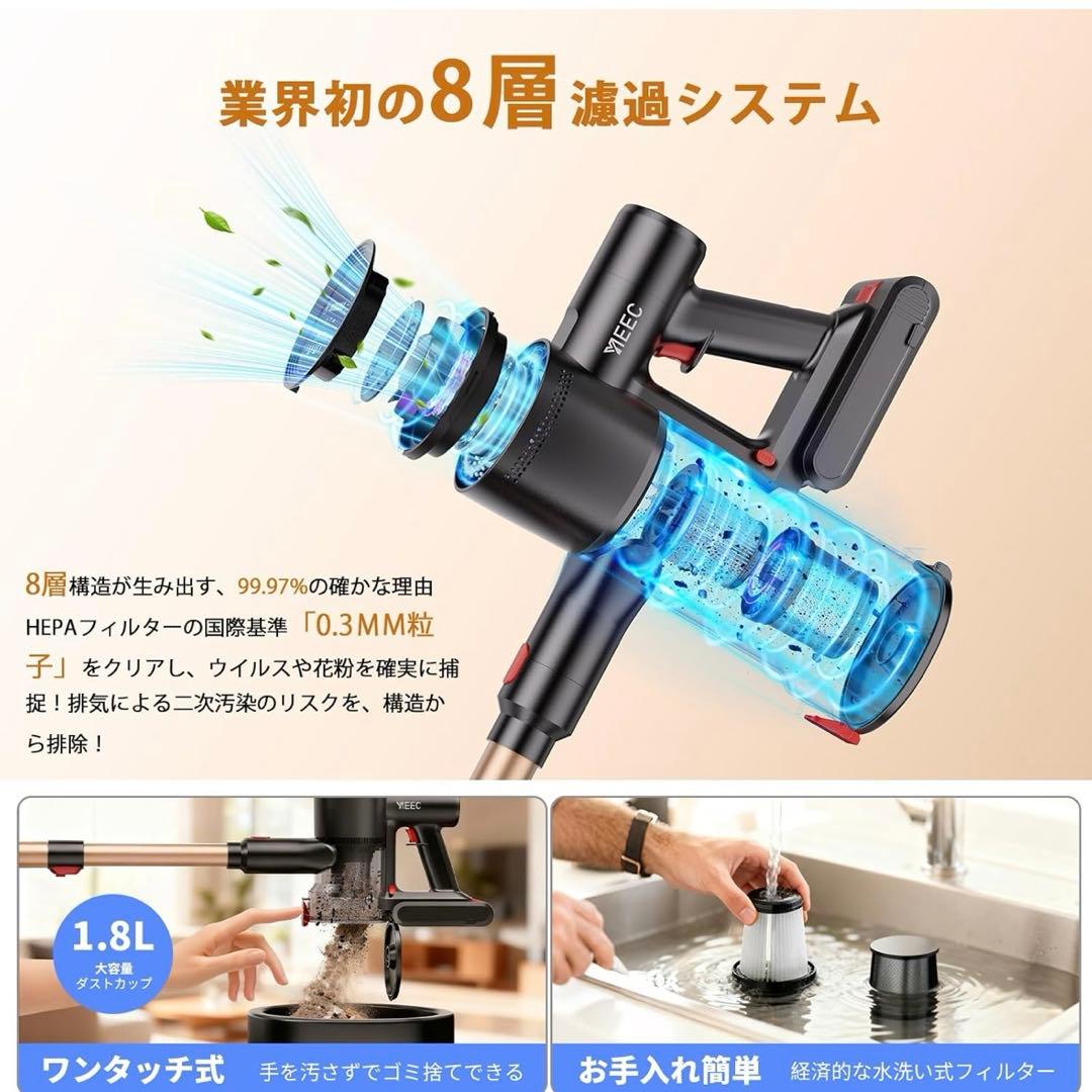 ⭕️新品　掃除機 コードレス　2026先行販売　業界初独立モーター自走式　AI吸引