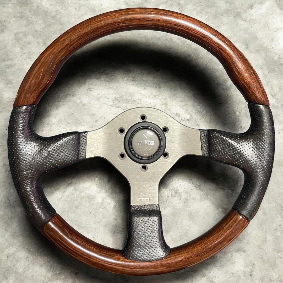 【廃盤モデル】希少　MOMO ステアリング　ファイター　ウッドレザーコンビ　モモ