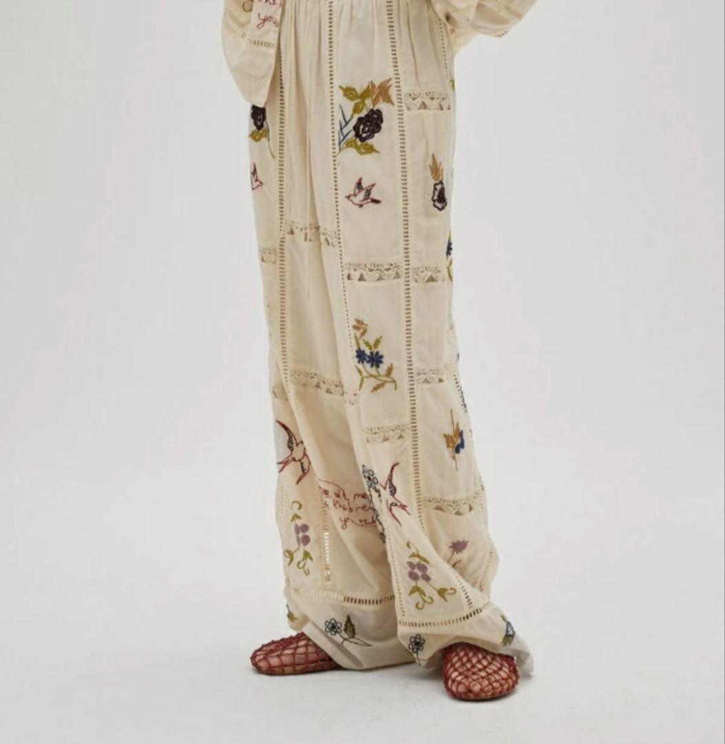 【TODAYFUL】Embroidery Patchwork Trousers