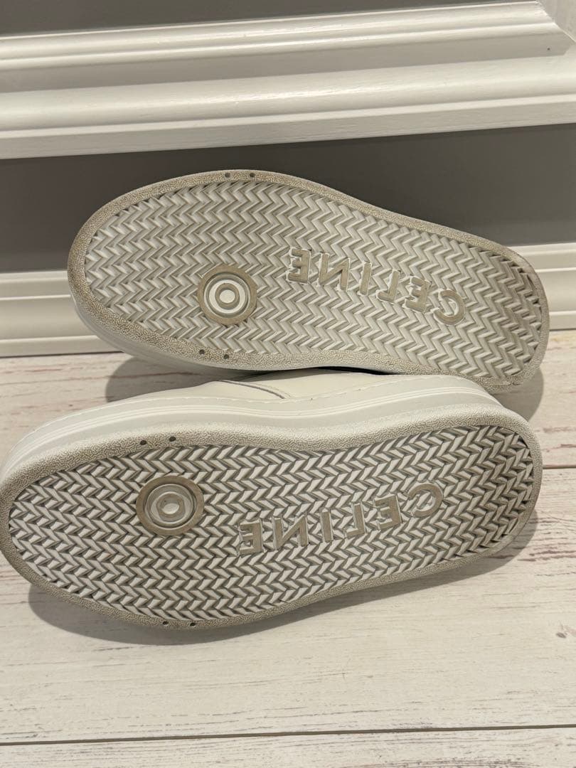 CELINE セリーヌ　ブロックウェッジミュール　ホワイト37 超美品