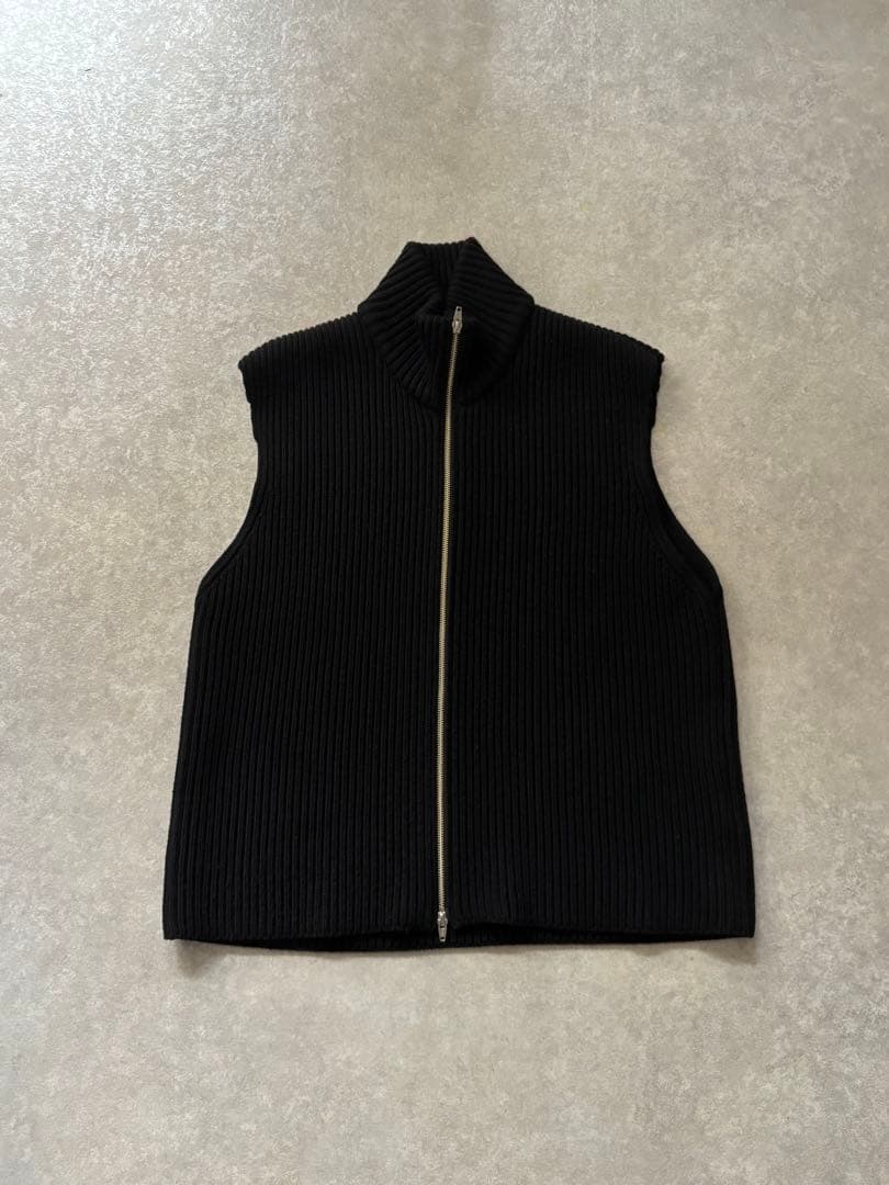 URU 22AW 別注 ドライバーズニット ベスト ネイビー 日本製