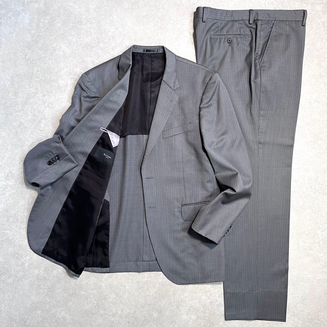 【極美品】ポールスミスロンドン×ゼニア シルク混スーツセットアップ グレー L2