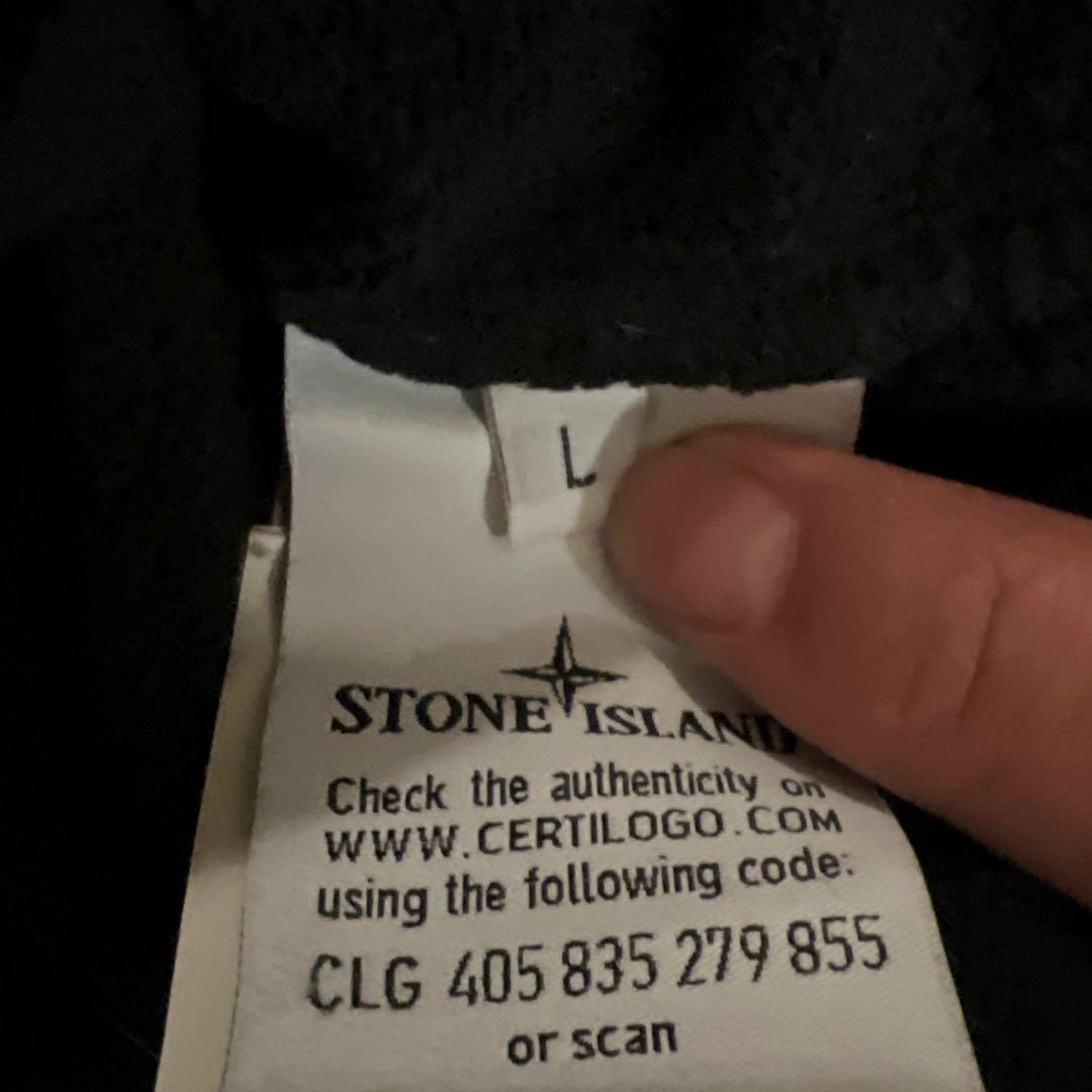 【即完L❗️】stone  スウェットトレーナー　ブラックL 裏起毛❗️