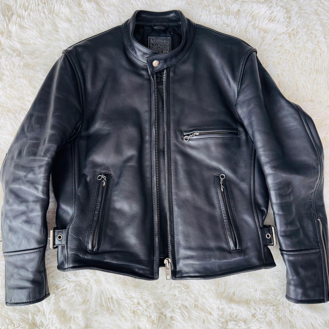 カドヤ　シングルライダース　レザージャケット　牛革