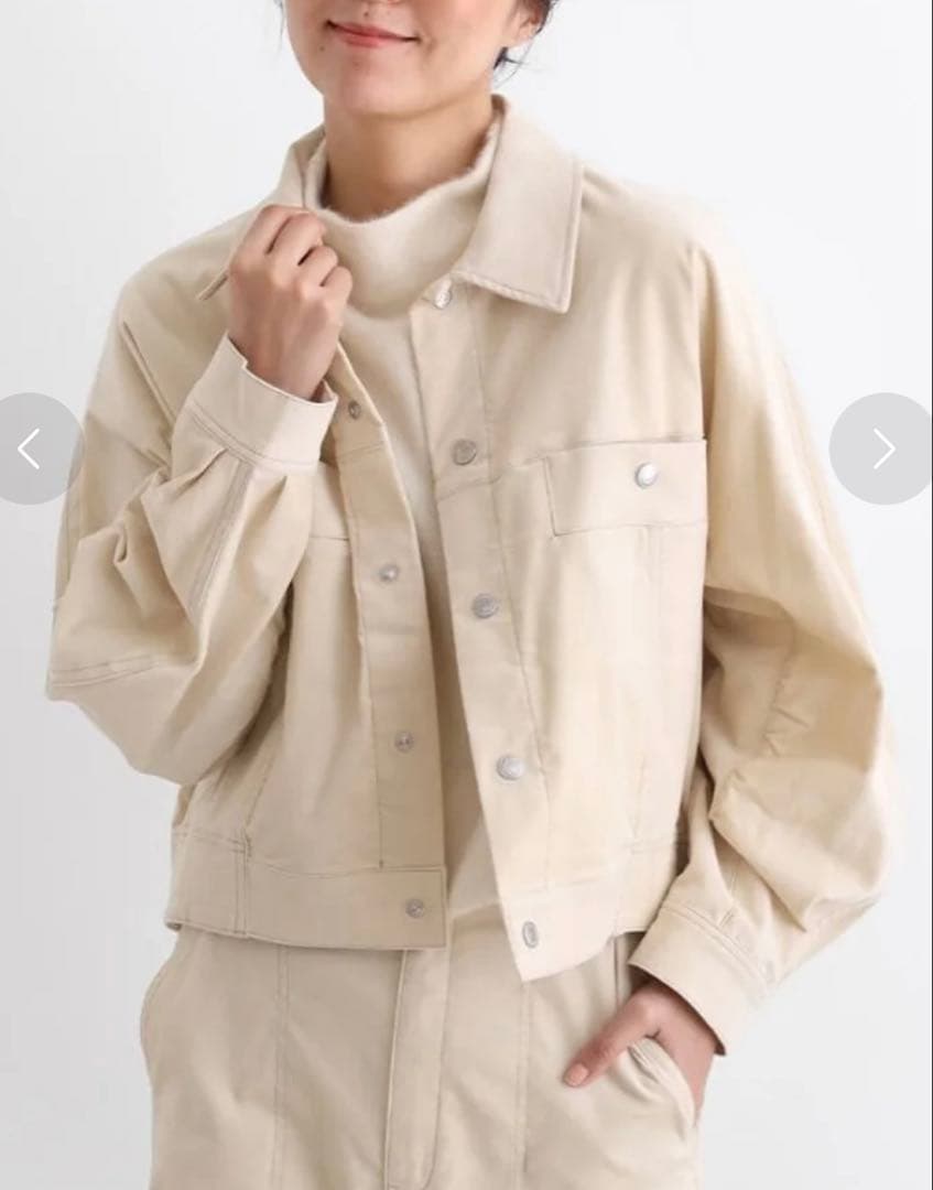 新品タグ付19580円　CLOVE 別珍デニムジャケット ベージュ