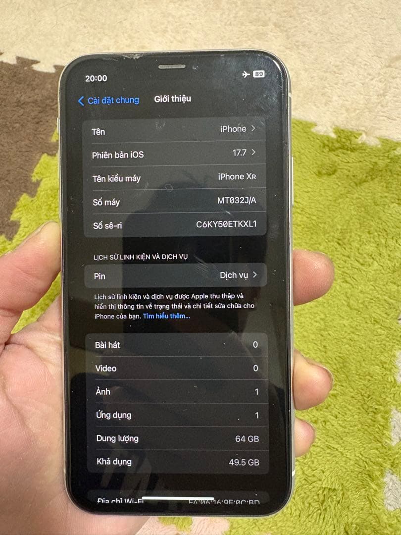 Apple iPhone XR 64GB ホワイト 画面キズあり simフリー