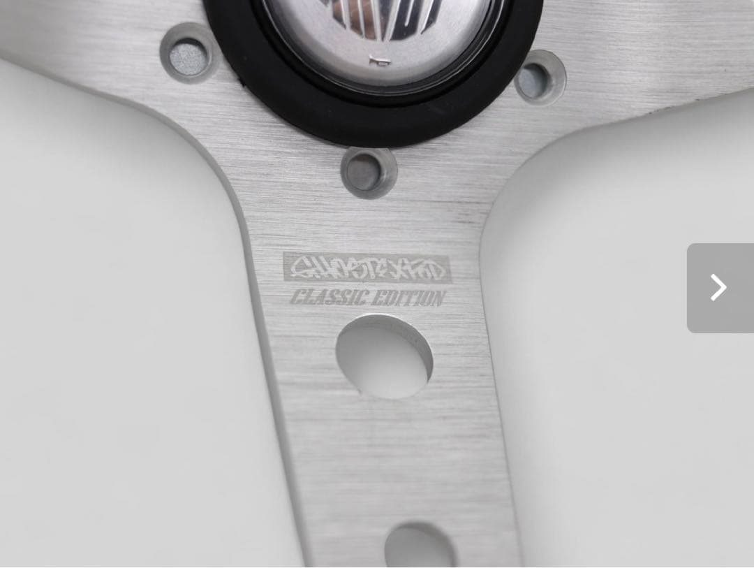 新作　GHOST EXPOD GEステアリング　白本革モデル　ホーン付き