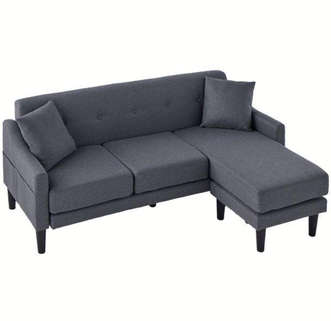 ソファ　ソファセット　3人掛け　リビングソファ　ダークグレー