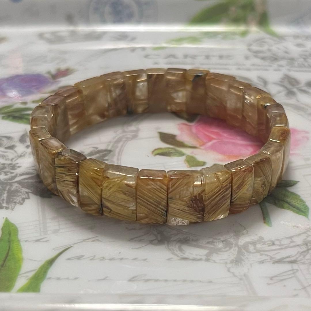 専用 タイチンルチルクォーツ バングル