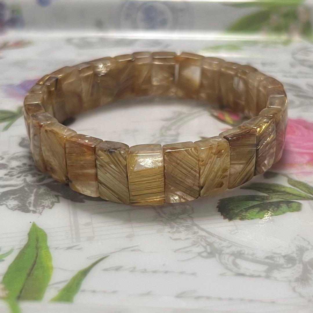 専用 タイチンルチルクォーツ バングル