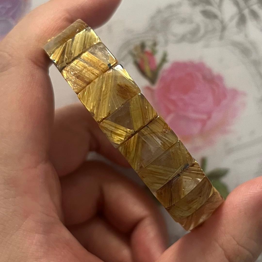 専用 タイチンルチルクォーツ バングル