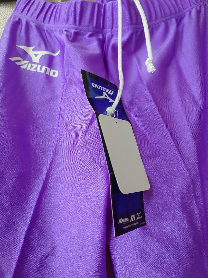 新品 別注 Mizuno 女子 陸上 ロング タイツ 紫 ピンク M