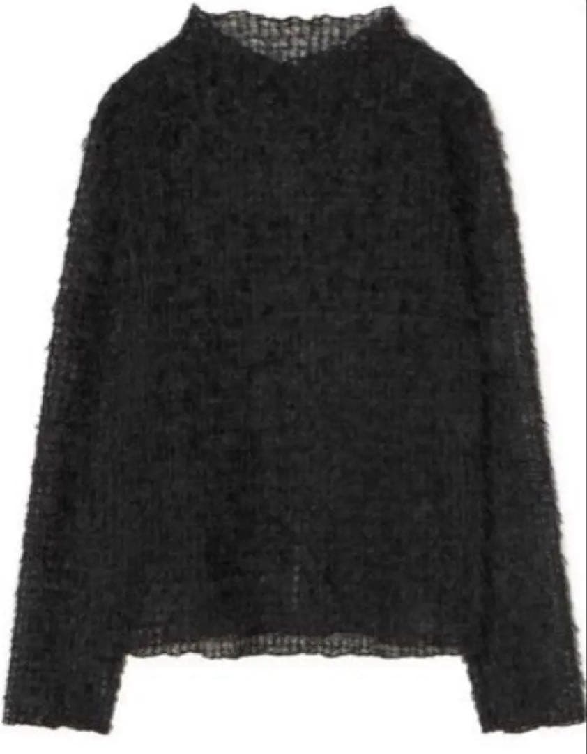 ANAYI 黒 ニット フェザー　ブラウス　ニット　トップス