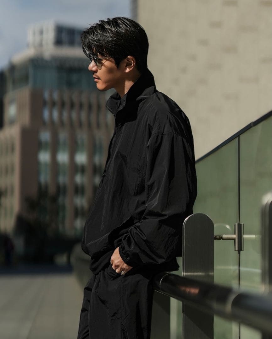 SUAVELE【ナイロンセットアップ】【トラックjk】【トラックpt】black