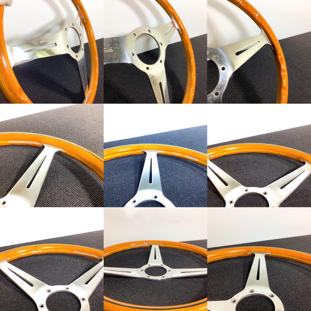 ナルディ クラシック ウッドステアリング 36.5φ 純正ホーンボタン ネジ付