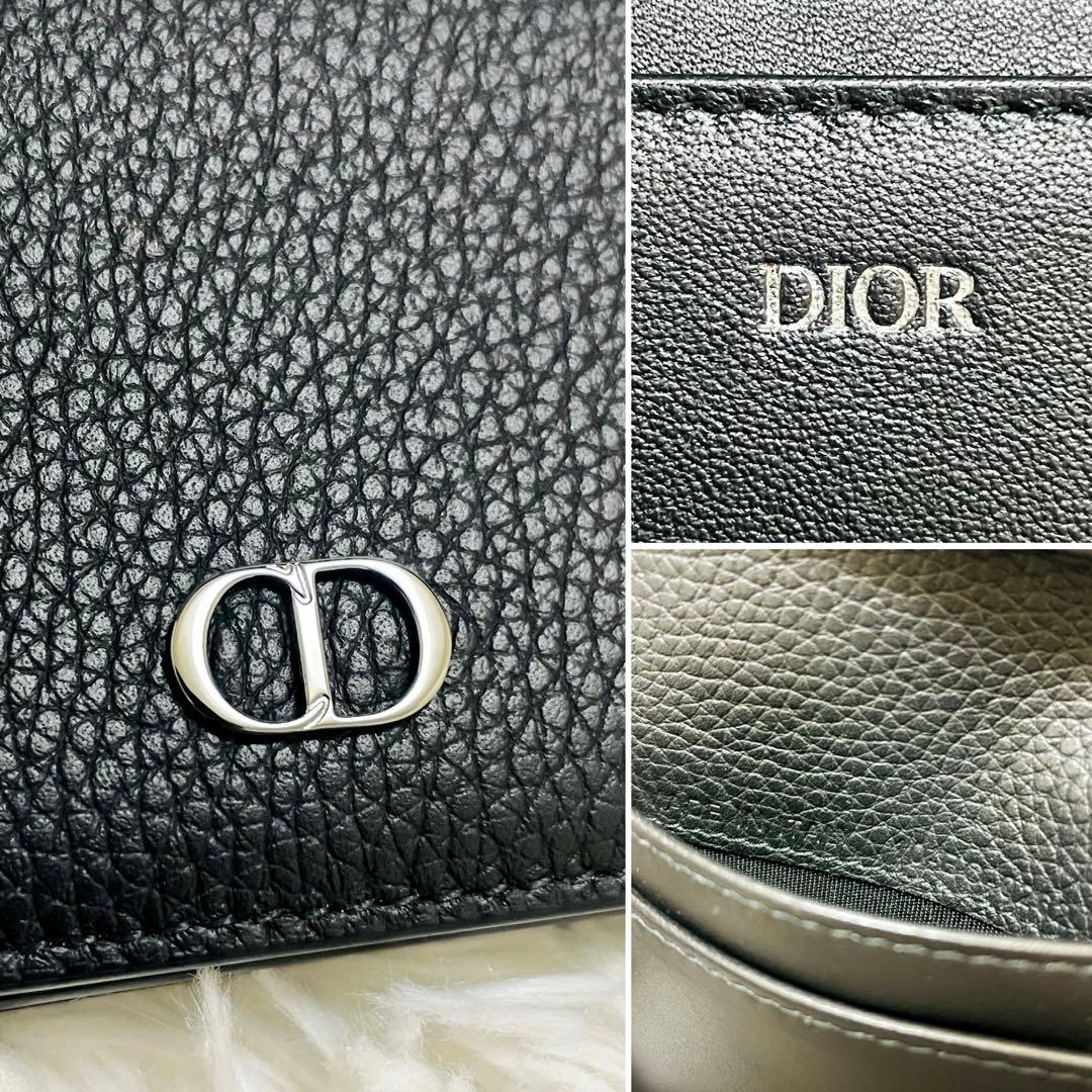 未使用級✨ディオール 名刺入れ アイコン CDロゴ レザー 黒