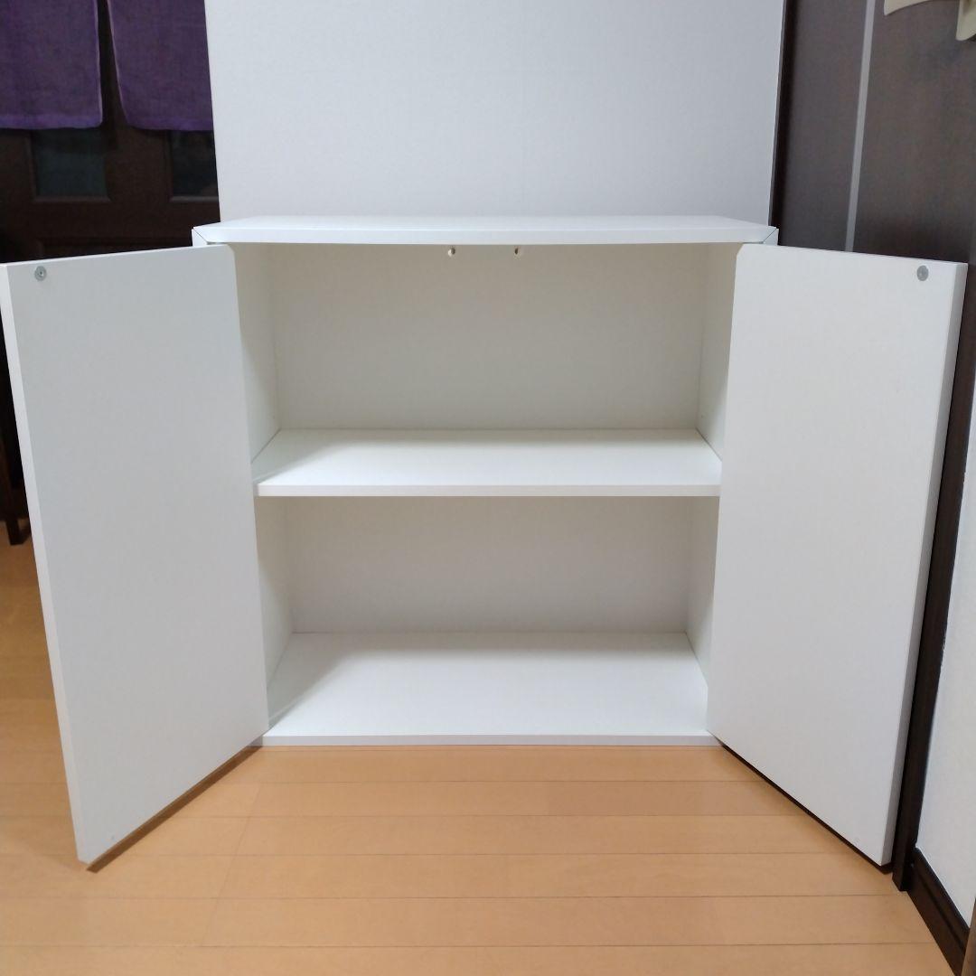 IKEA EKET エーケト キャビネット　ホワイト 2段棚付き