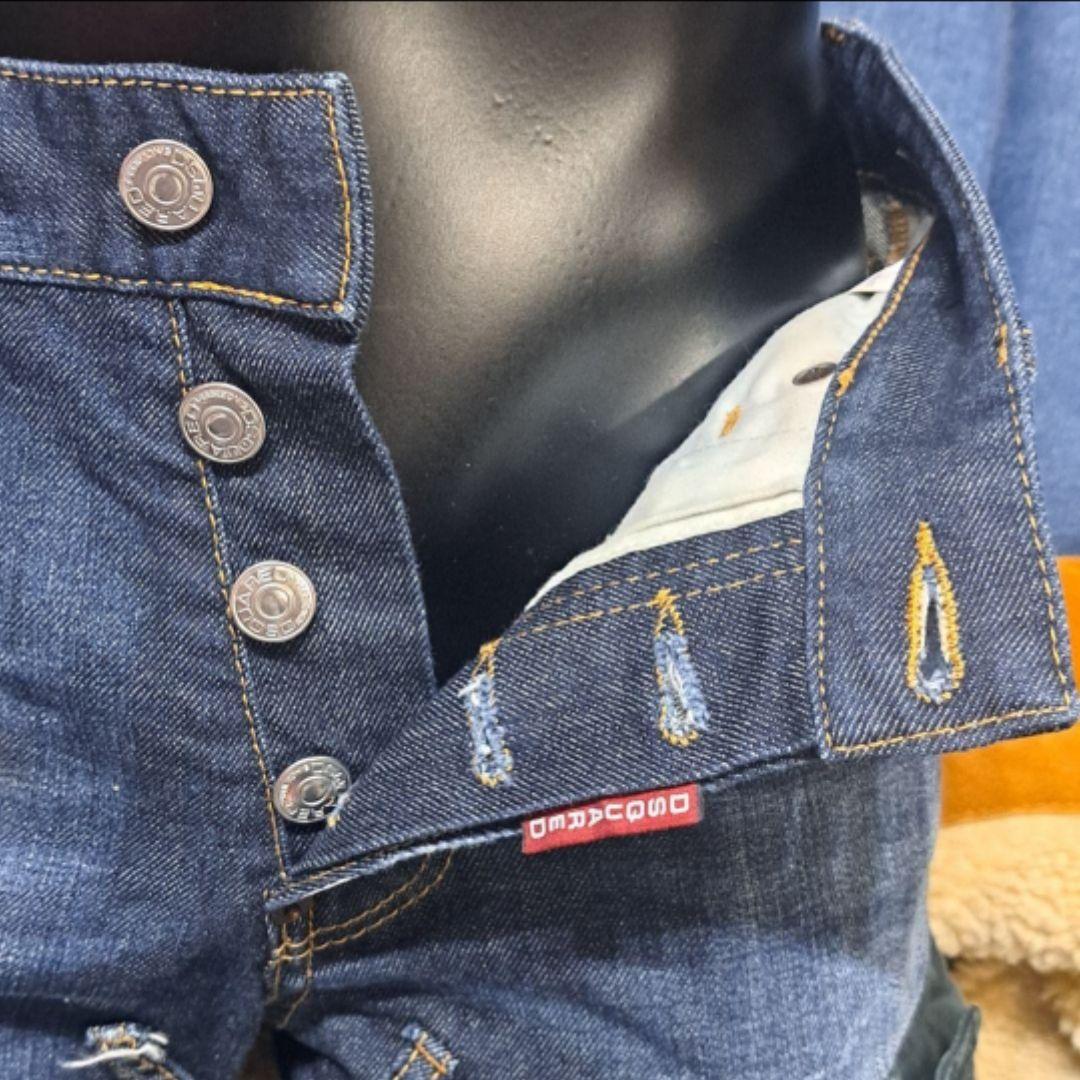 Dsquared2　ストレッチ　レザーベルト　デニムカーゴパンツ　46