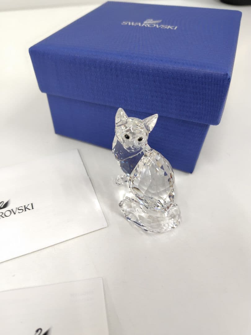 スワロフスキー　置物　メインクーン　SWAROVSKI