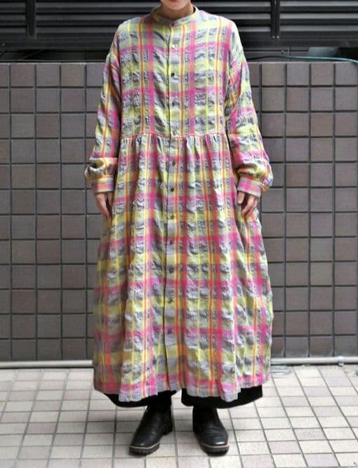 ichi Antiquites❣️今期新作 カラフルタータンチェックワンピース
