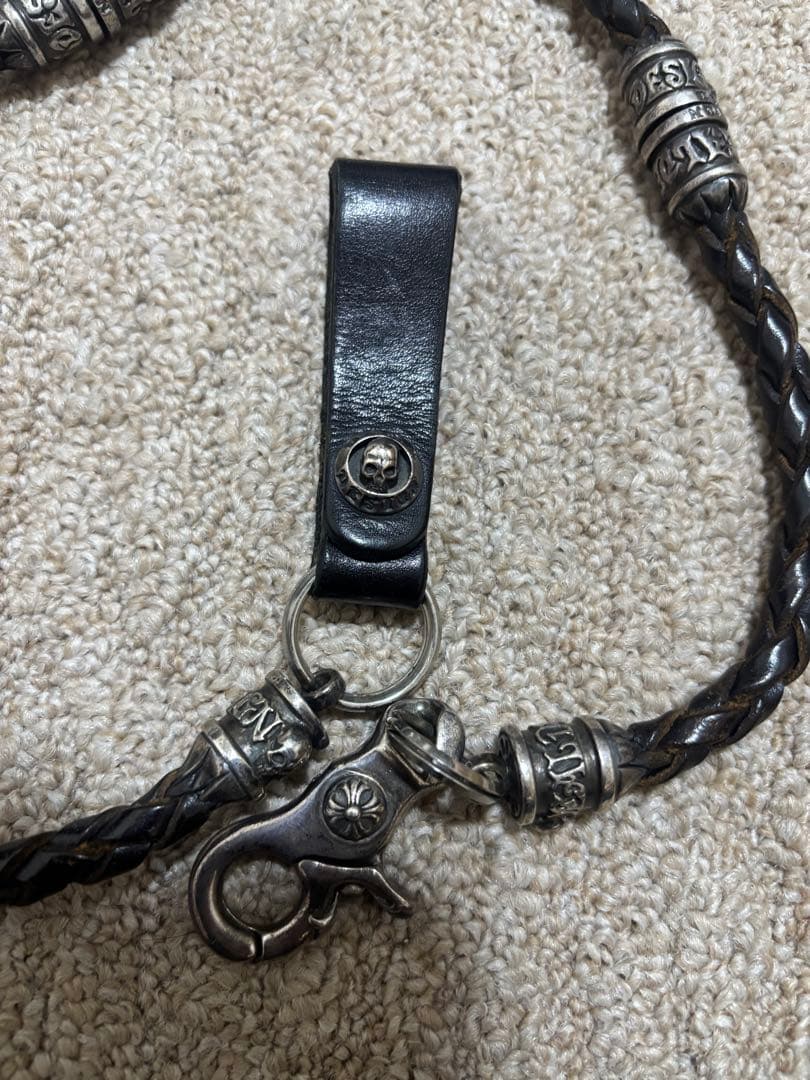 ア*ズ様 DEAL DESIGN レザー編み込みウォレットチェーン