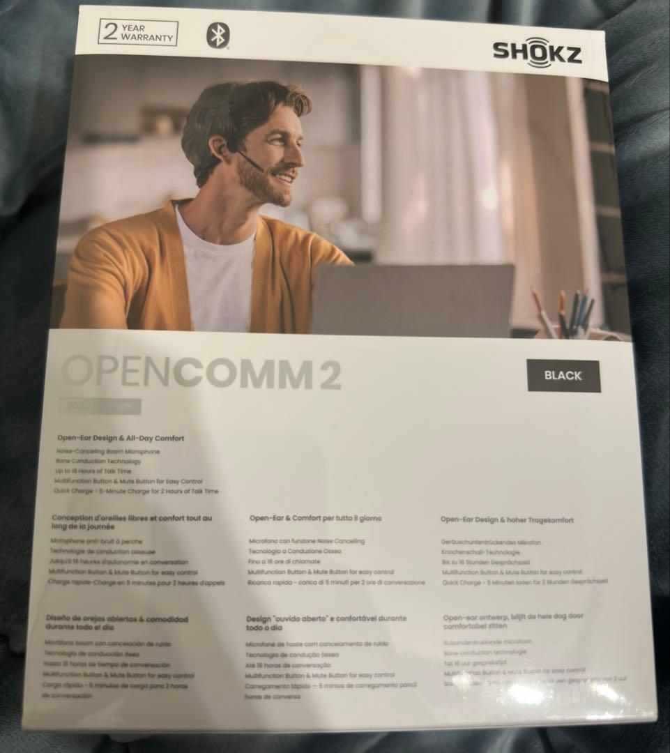 SHOKZ OpenComm2 2025 Upgrade骨伝導ヘッドセット
