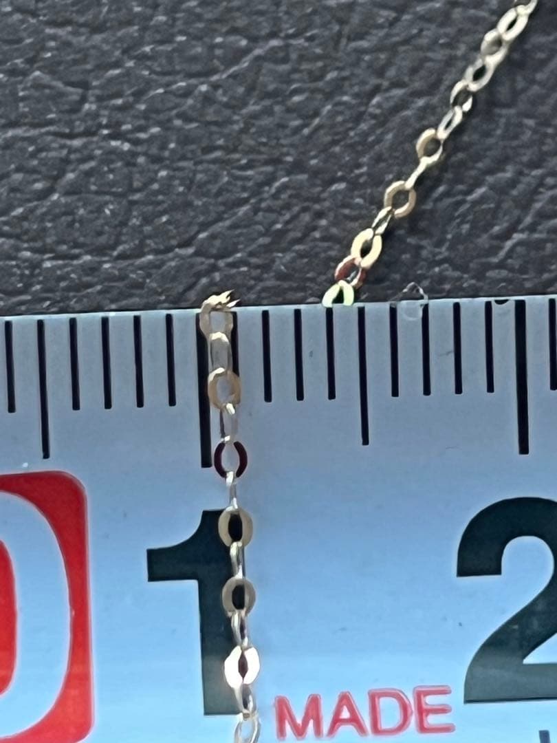 k 18（Au750刻印）ピンクゴールドチェーンネックレス 44cm