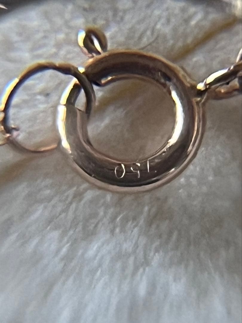 k 18（Au750刻印）ピンクゴールドチェーンネックレス 44cm