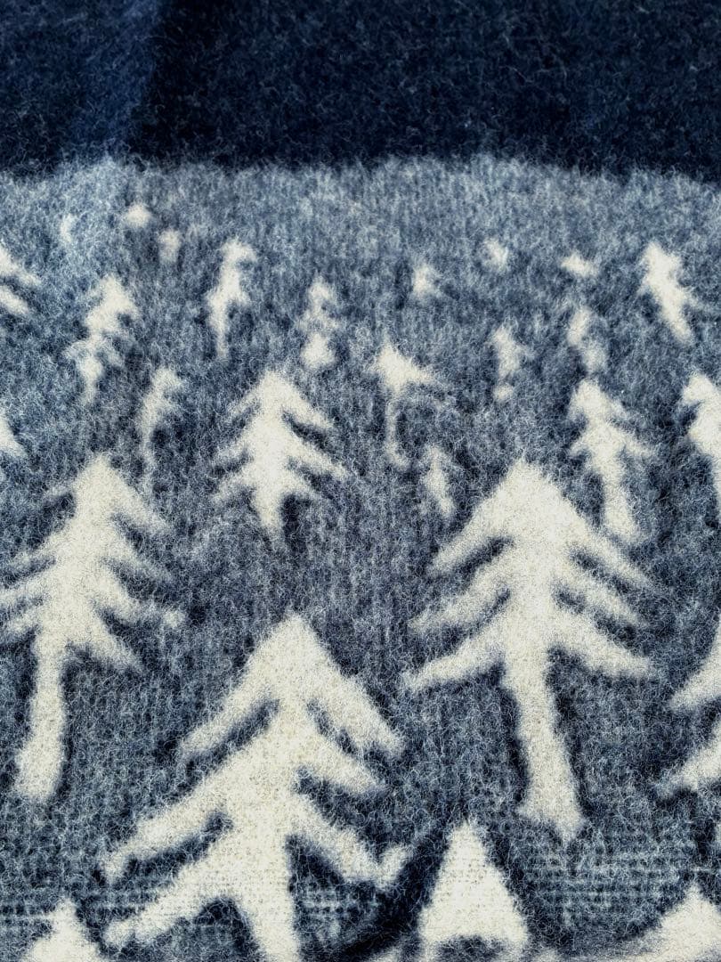 KLIPPAN ミナペルホネン ブランケット　ハウスインザフォレスト　ネイビー