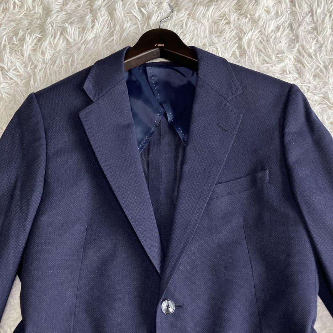 ◎美品 PSFA プレミアムライン A6 ネイビー スリーピース 高見えスーツ1