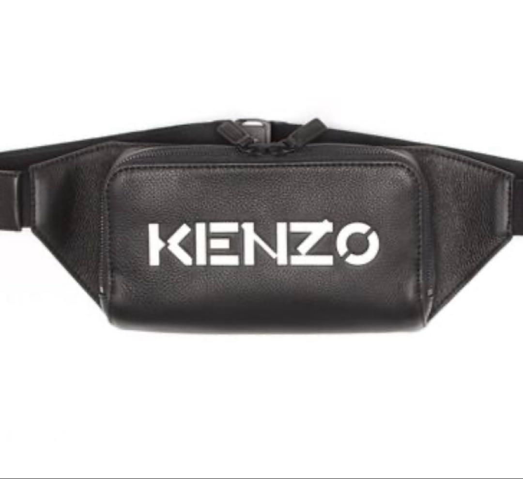 【美品】KENZO レザーバック　カバー付き