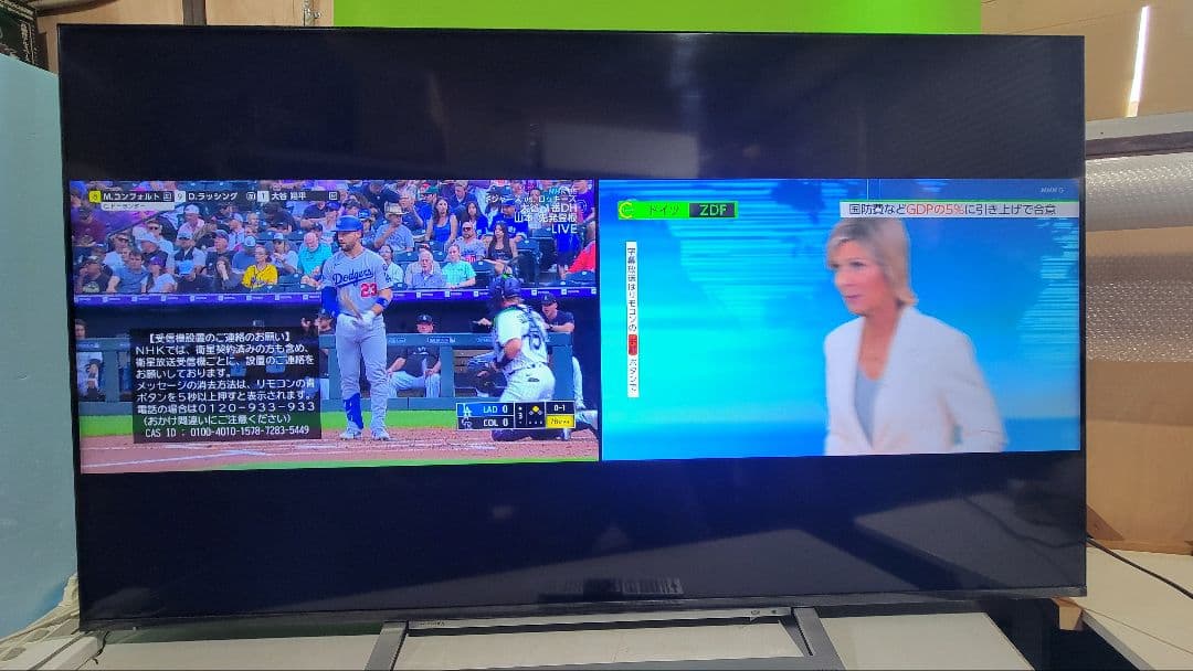 TOSHIBA 65M540X REGZA 4Kダブルチューナー