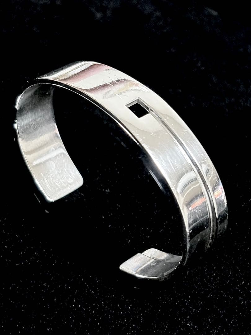 【90s Gucci】Gロゴシルバー925バングル