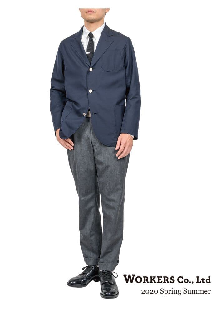 WORKERS Officer Trousers ウールモヘア グレー 32