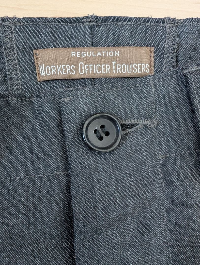 WORKERS Officer Trousers ウールモヘア グレー 32