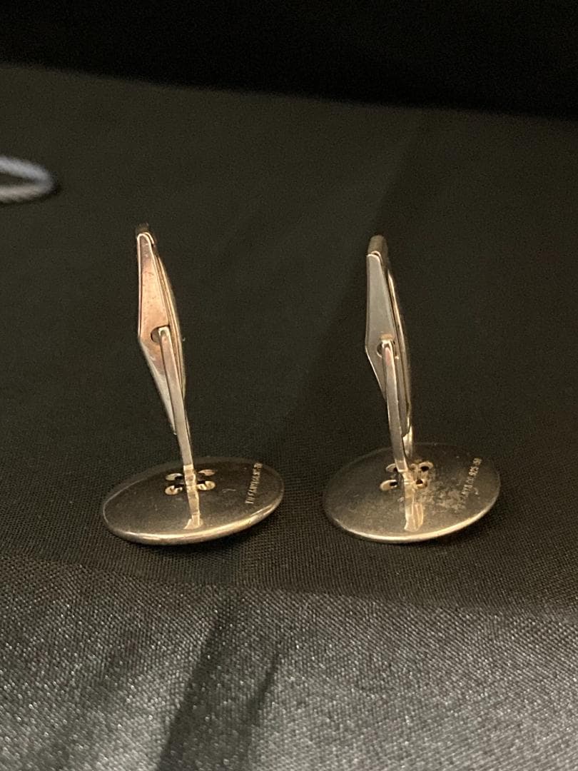 美品 ティファニー カフス ボタン モチーフ コンビ 925 750 18K