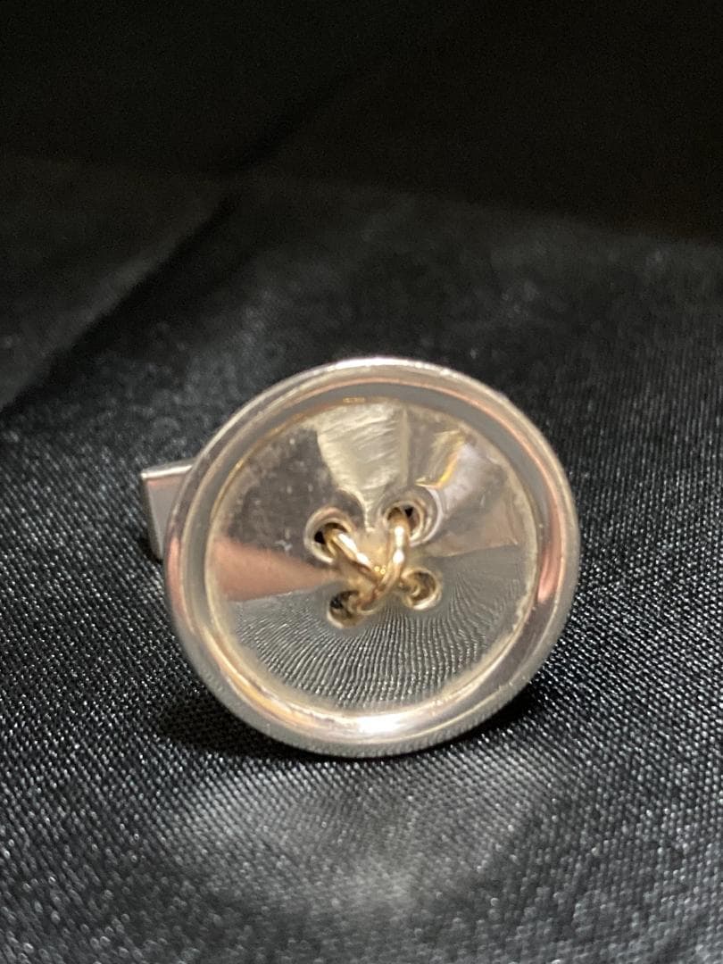 美品 ティファニー カフス ボタン モチーフ コンビ 925 750 18K