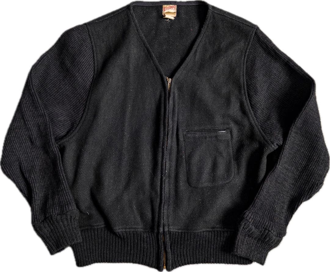 UNITOG ウール 50's エンジニア ノーカラー ジャケット ヴィンテージ