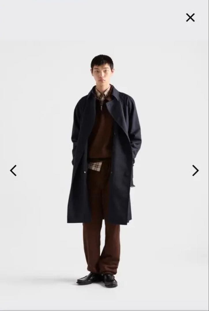 PRADA プラダ　　コットンフリース ポロシャツ　L