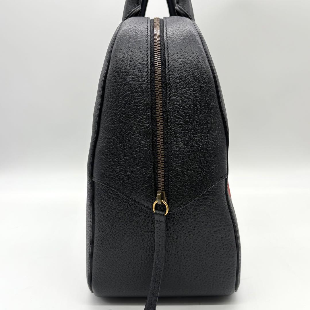 【BTSテテ愛用☆美品】GUCCI ボストンバッグ キングスネーク ブラック