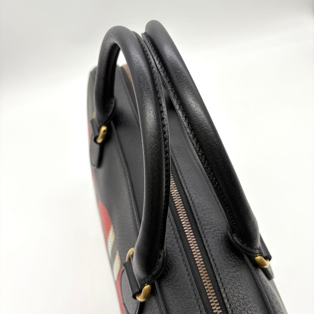 【BTSテテ愛用☆美品】GUCCI ボストンバッグ キングスネーク ブラック