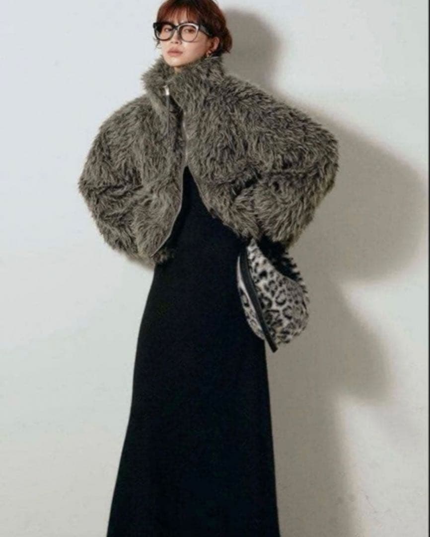 正規品即日発送ミックスシープファースタンドブルゾン ESICA